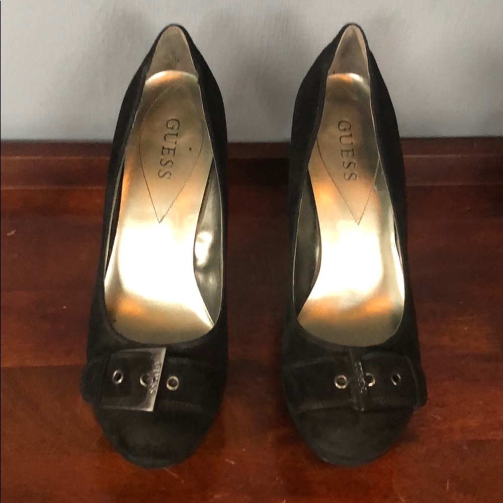 Suede high heels